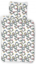 BrandMac Sengetøj – Juniorstørrelse 100 x 140 cm – Bilracing (1000431)
