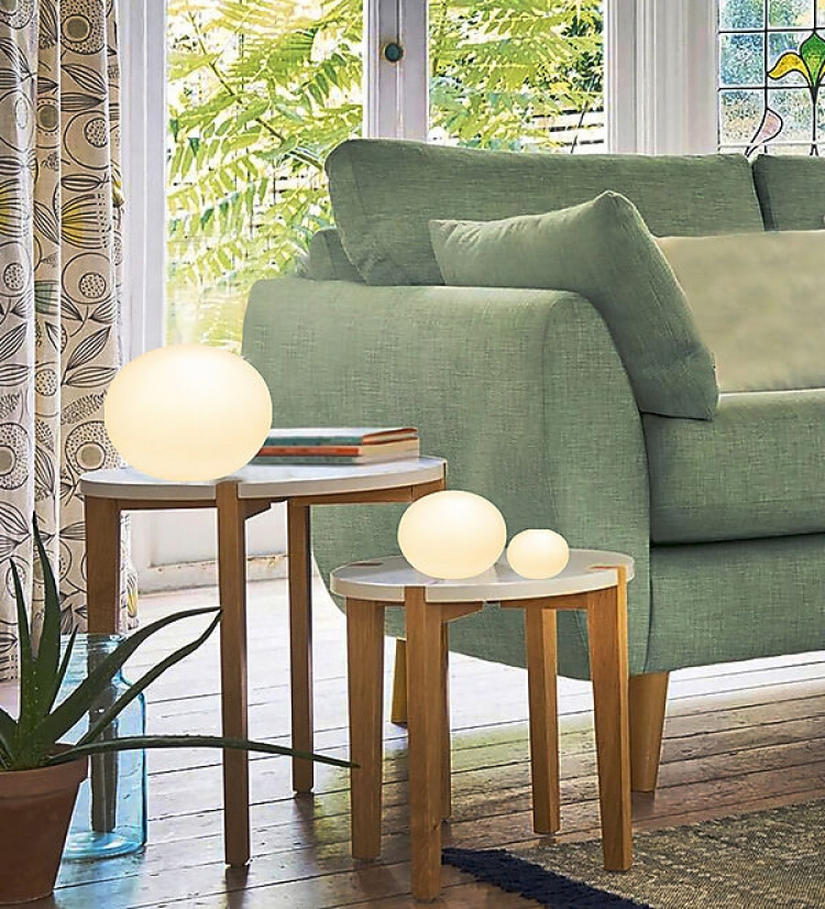 Aneta Bordlampe Globus, hvid, Ø130,Aneta