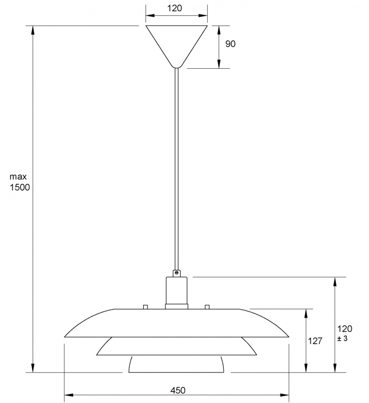 Aneta Loftslampe EPSILON 15108-12Aneta