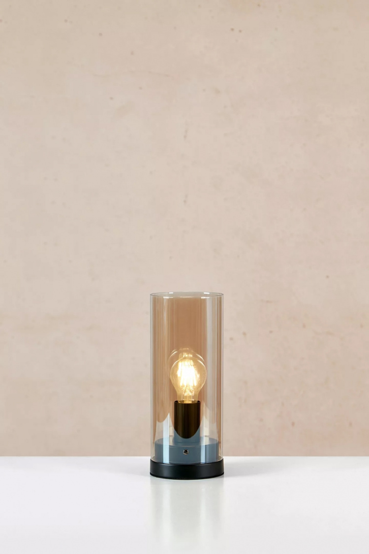 Markslöjd Bordslampa POST 37,5 cm svart/amber 108735 Markslöjd