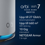 Netgear Router Orbi 970 WiFi 7 Mesh system 3-Pack (RBE973S) - White Netgear