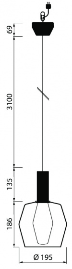 Airam Taklampa Wirkkala LED K2-142 klart glas Airam