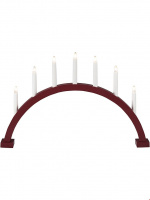 Konstsmide Elljusstake 7-arm 2272-525 båge 7 ljus röd Konstsmide