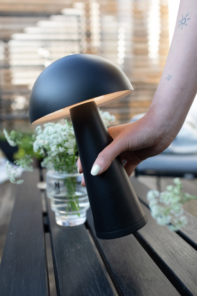 Markslöjd Bordslampa Fungi matt svart Markslöjd